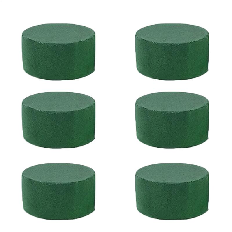 The Florist Supply - 6 stuks ronde steekschuim bakstenen kunstmatige