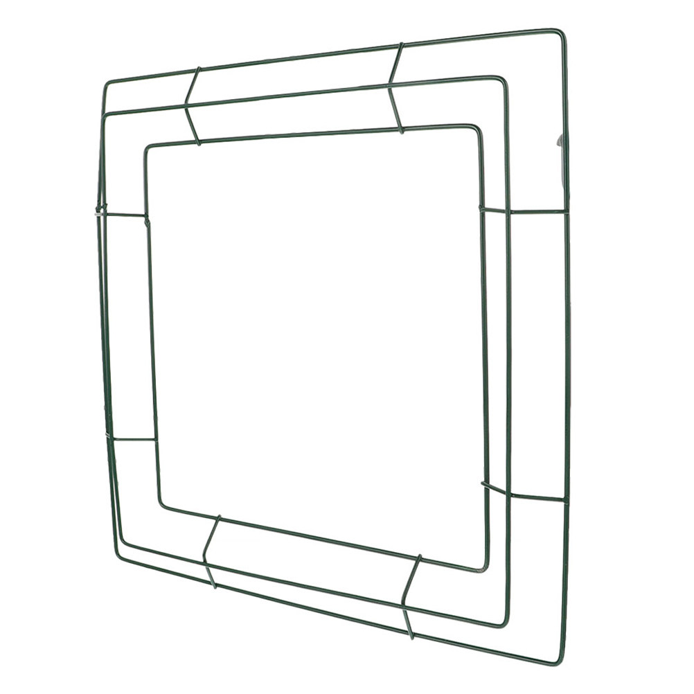 Wreath Form Wire - Vierkant kransframe 35x35cm, ijzerdraad, voor bloemstukken,