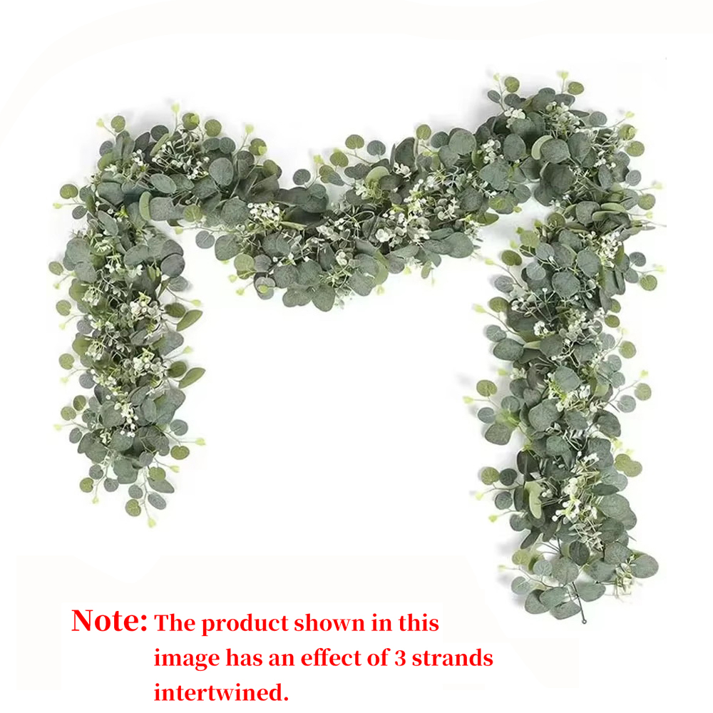 Eucalyptus Preserved - 1pc Kunstmatige Eucalyptus Bladeren Groen Garland