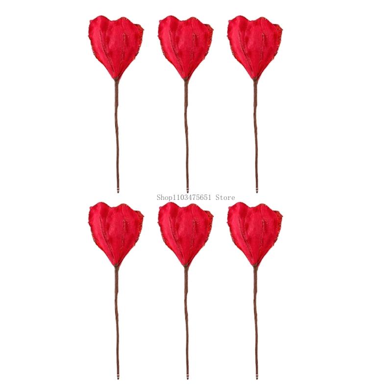 Wreath Form Wire - Kerstbloempluk, drielaagse stoffen bloem met vormbare